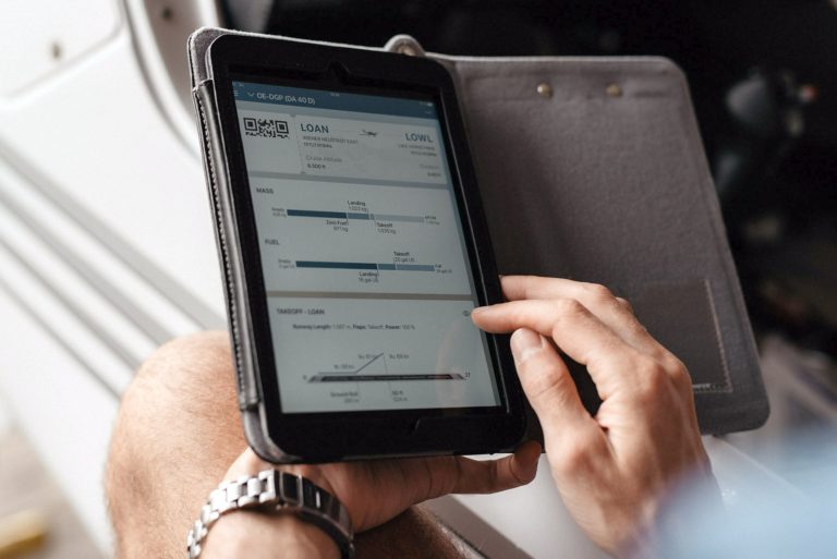 Flugvorbereitung: Performance-Berechnung via App